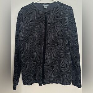 NOTATIONS size L Black with sparkling SILVER jacket with built-in cami lining.